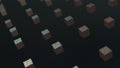 Gravity matal cube abstract background 3d animation