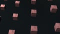 Gravity metal rust cube abstract background 3d animation