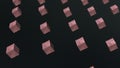 Gravity metal rust cube abstract background 3d animation