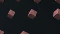 Gravity metal rust cube abstract background 3d animation