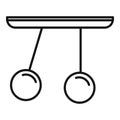 Gravity sphere stand icon, outline style