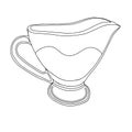 Gravy boat illustrated on a white background