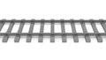 Gray 3d rails horizontal Royalty Free Stock Photo