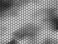 Gray abstract background with hexagons. Geometric backdrop 3D. Vector illustration with honeycomb in realistic style Royalty Free Stock Photo