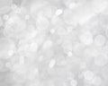 Gray abstract background. white bokeh light Christmas blurred beautiful shiny lights use wallpaper backdrop Royalty Free Stock Photo