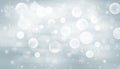 Gray abstract background. white light and snowflakes bokeh winter for Christmas new year blurred beautiful shiny lights Royalty Free Stock Photo