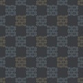 Gray Abstract Chequered Grid Seamless Vector Pattern