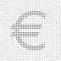 Gray abstract grid vector euro symbol