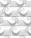 Gray abstract waves with thickening