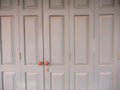 Gray Ancient Hinge Wooden Door