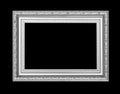 Gray antique frame isolated on black background Royalty Free Stock Photo