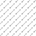 Gray arrows seamless pattern on white background