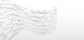 Gray background with data flow. Binary code, artificial intelligence. Program code. Computer background of numbers. Analytics, Royalty Free Stock Photo