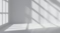 Gray background for product presentation with shadow and light from windows. Generative Ai Royalty Free Stock Photo