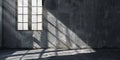 Â Gray background for the product presentation with shadow and light from the windows Royalty Free Stock Photo