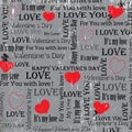 Gray background to the Valentine's Day. vintage. Set 5. Vector