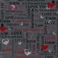 Gray background to the Valentine's Day. vintage. Set 5. Vector