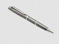 Gray ballpoint pen isolated on transparent background Royalty Free Stock Photo
