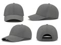 Gray baseball cap isolated on white background Royalty Free Stock Photo