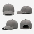 Gray baseball cap from multiple angles isolated on white background Royalty Free Stock Photo