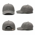 Gray baseball cap from multiple angles isolated on white background Royalty Free Stock Photo