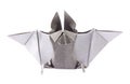 Gray bat of origami Royalty Free Stock Photo