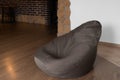 Gray bean bag arranged in the living room Royalty Free Stock Photo