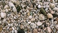 Gray and beige color sea Stone gravel background Royalty Free Stock Photo
