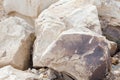 Gray-beige stone texture. Rock. Stone background. Relief surface. Beautiful natural pattern on the plane. Raster image Royalty Free Stock Photo