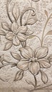 Gray e vintage wallpaper with flowers Royalty Free Stock Photo