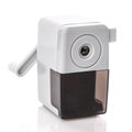 Gray black mechanical sharpener isolated on a white background Royalty Free Stock Photo