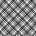 Gray black white pixel check plaid seamless pattern Royalty Free Stock Photo