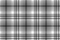 Gray black white pixel check plaid seamless pattern