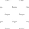 Gray blimp aircraft flying pattern seamless