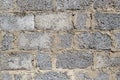 Gray block wall. Rough surface. Royalty Free Stock Photo