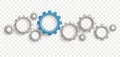 Gray Blue Gears Transparent Header