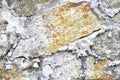 Gray blue old wall made of colored stones and cement Royalty Free Stock Photo