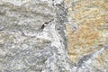 Gray blue old wall made of colored stones and cement Royalty Free Stock Photo