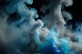 Gray & Blue smoke background, Billowing design Royalty Free Stock Photo