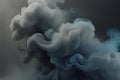 Gray & Blue smoke background, Billowing design Royalty Free Stock Photo