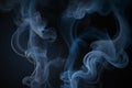 Gray & Blue smoke background, Billowing design Royalty Free Stock Photo