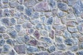 Gray and blue stone wall texture, old floor background. Natural rock floor, pattern. Brick surface, frame. Grunge cement structure Royalty Free Stock Photo