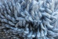 Gray texture of wool on a piece of clothing