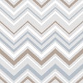 Gray blue and white chevron ikat ornament geometric abstract fabric seamless pattern, vector Royalty Free Stock Photo