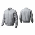 Gray bomber jacket isolated on white background Royalty Free Stock Photo