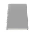 Gray book. 3d rendering illustration isolated