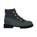 Gray boot icon in flat style Royalty Free Stock Photo