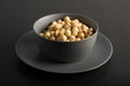 Gray Bowl with hazelnuts