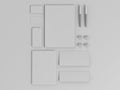 Gray Branding Mockup set. Business template Royalty Free Stock Photo