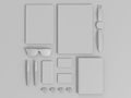 Gray Branding Mockup set. Business template